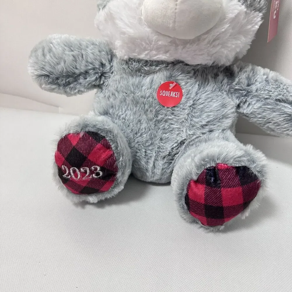Pestsmart Dog Toy Lucky The Cat Kitty Plush Gray Squeaks 2023 Cuddle Play Chew